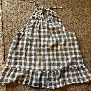 Checkered Halter Top